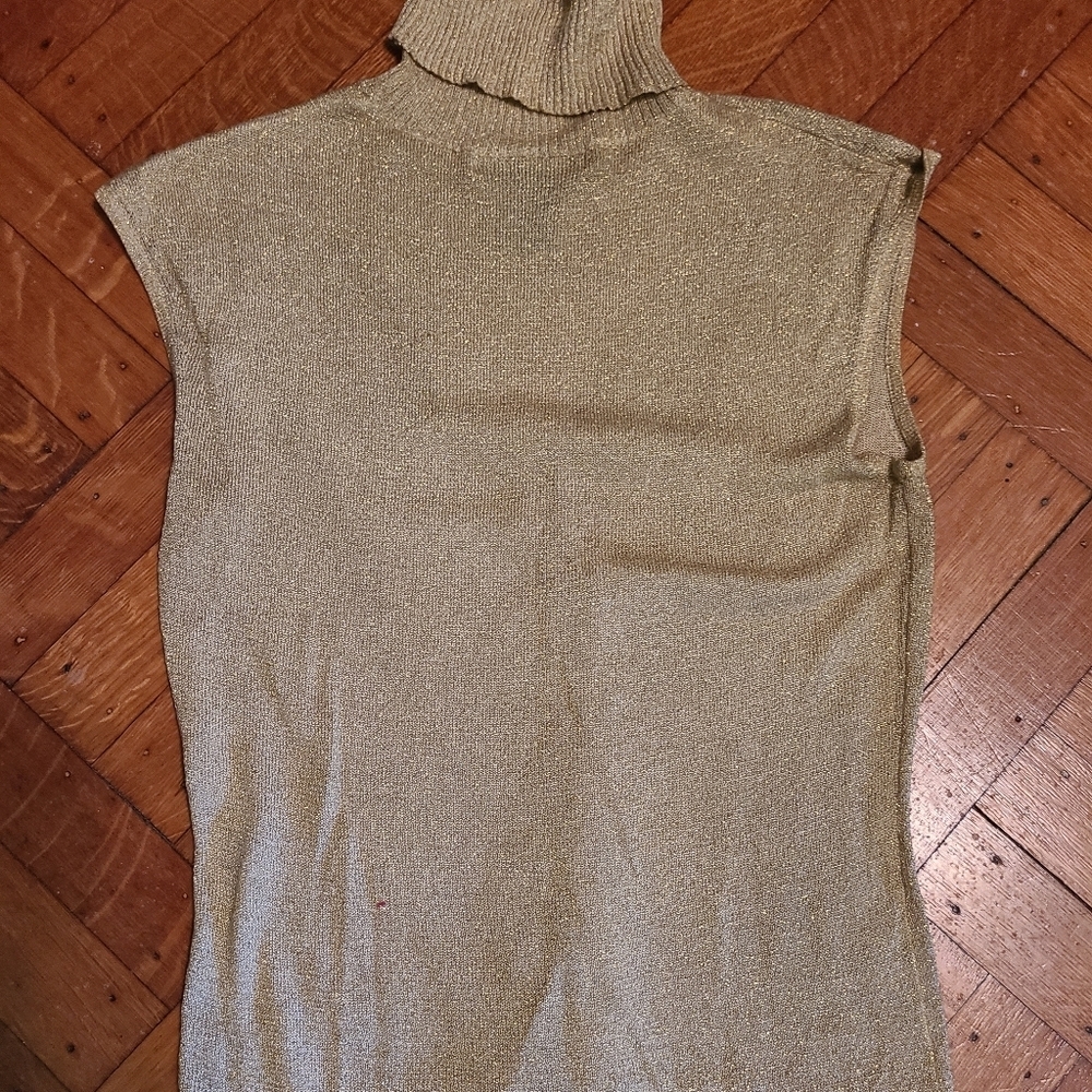 Vintage gold lyrex sleeveless top